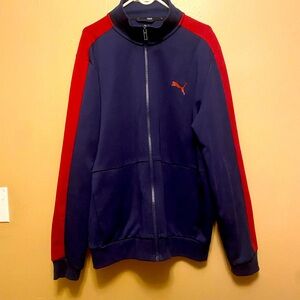 Mens navy blue Puma track jacket